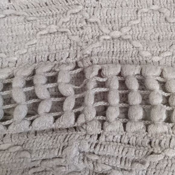 Pink & Beige Open Knit Fringe Lightweight Acrylic Infinity Scarves Bundle of 2 - Picture 5 of 12